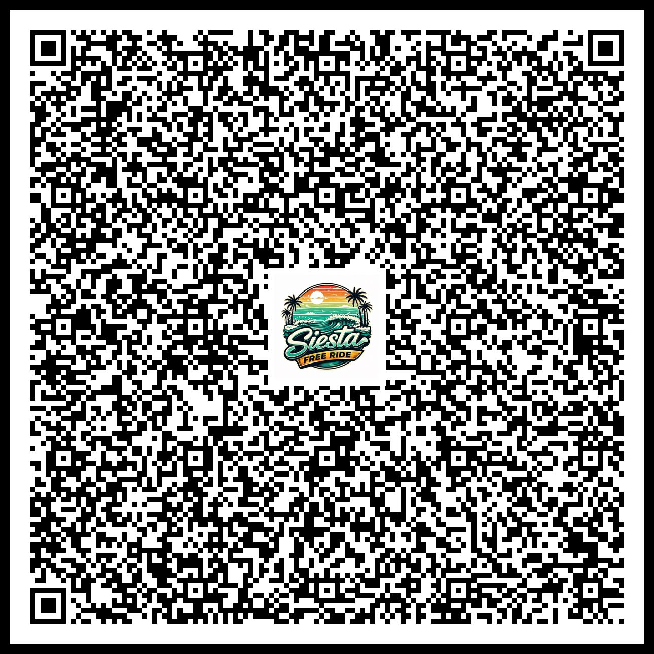 QR Code to save Siesta Free Ride contact